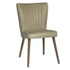 Lederstuhl Jules im Retro-Look taupe