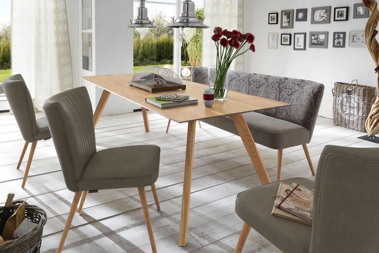 Lederstuhl Jules im Retro-Look taupe