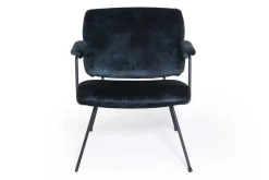 Loungesessel Bossa Nova Samt schwarz-blau