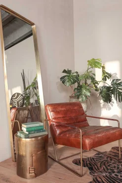 Lounge Sessel Marco Century Leder braun