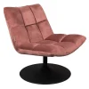 Lounge Sessel Samt altrosa drehbar
