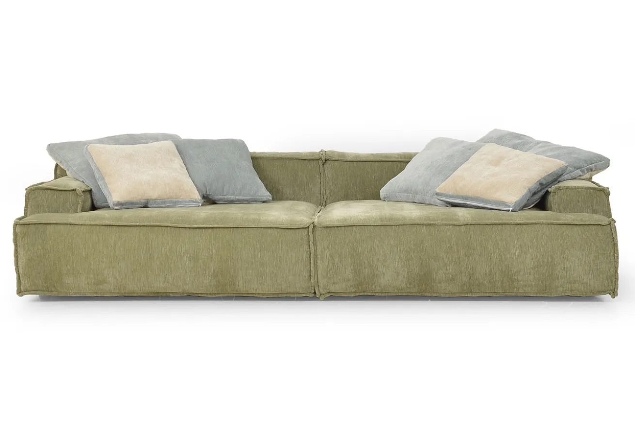 Loungesofa Pascal Stoff olivgrün B 260 cm
