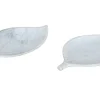 Marmorplatte Blatt weiß