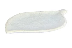 Marmorplatte Blatt weiß