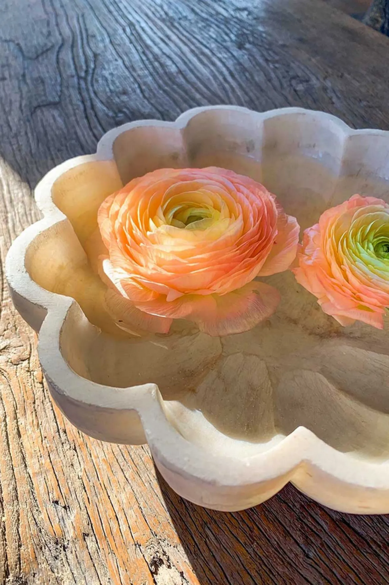 Marmorschale Flower hoch