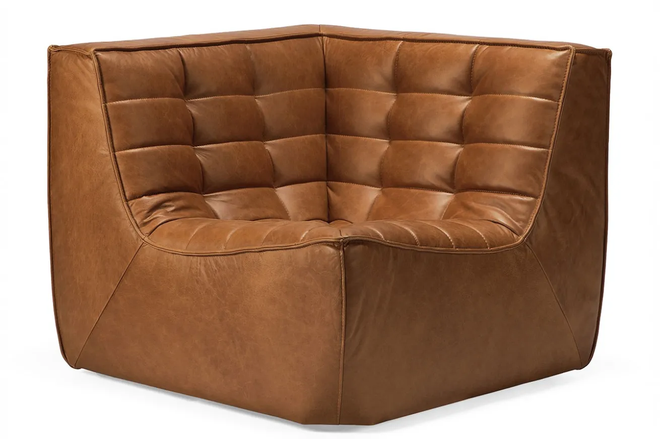 Modulsofa N701 Eckelement braun