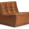 Modulsofa N701 Einzelelement B 80 cm braun