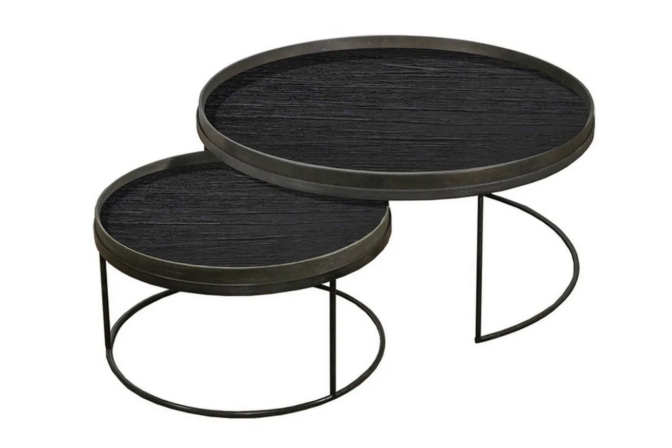 Notre Monde Couchtischgestell 2er Set rund L und XL