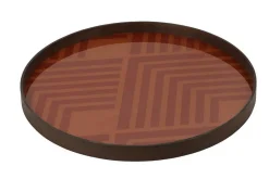 Notre Monde Tablett Orange Chevron D 61 cm