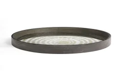Notre Monde Tablett rund gold silber D 61 cm