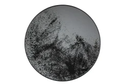Notre Monde Tablett rund schwarz silber D 61 cm