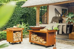 Ofyr Grill Island Corten 100 PRO Teakholz