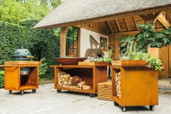 Ofyr Grill Island Corten 100 PRO Teakholz