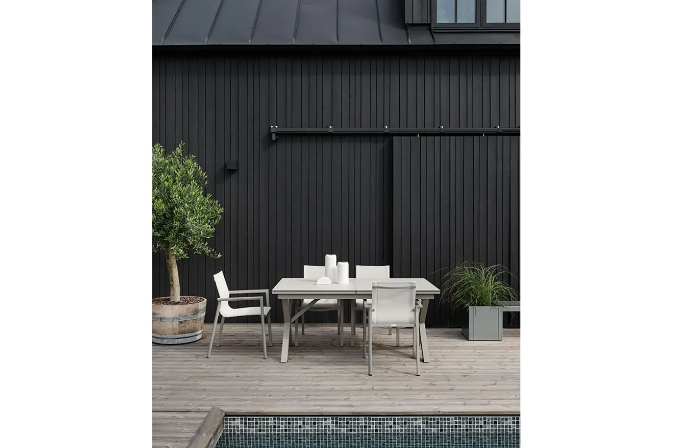 Outdoor Ausziehtisch Hillmond beige 166