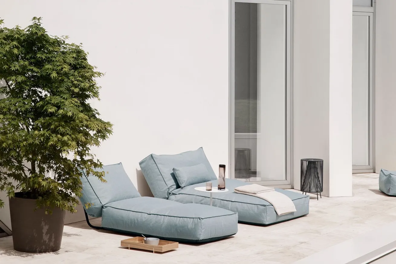 Outdoor Bett Stay hellblau B 120 cm