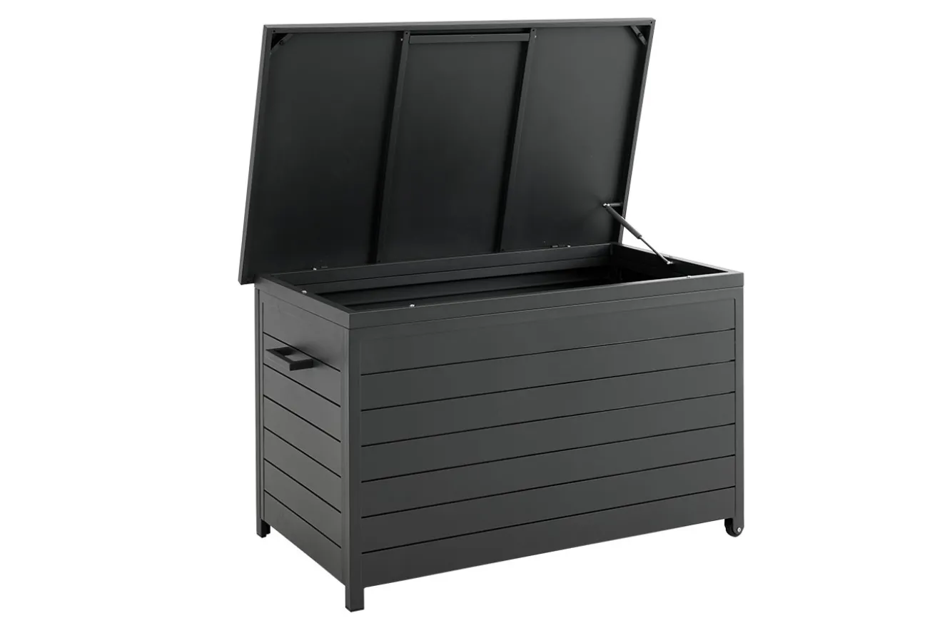 Outdoor Kissenbox Gäster schwarz matt