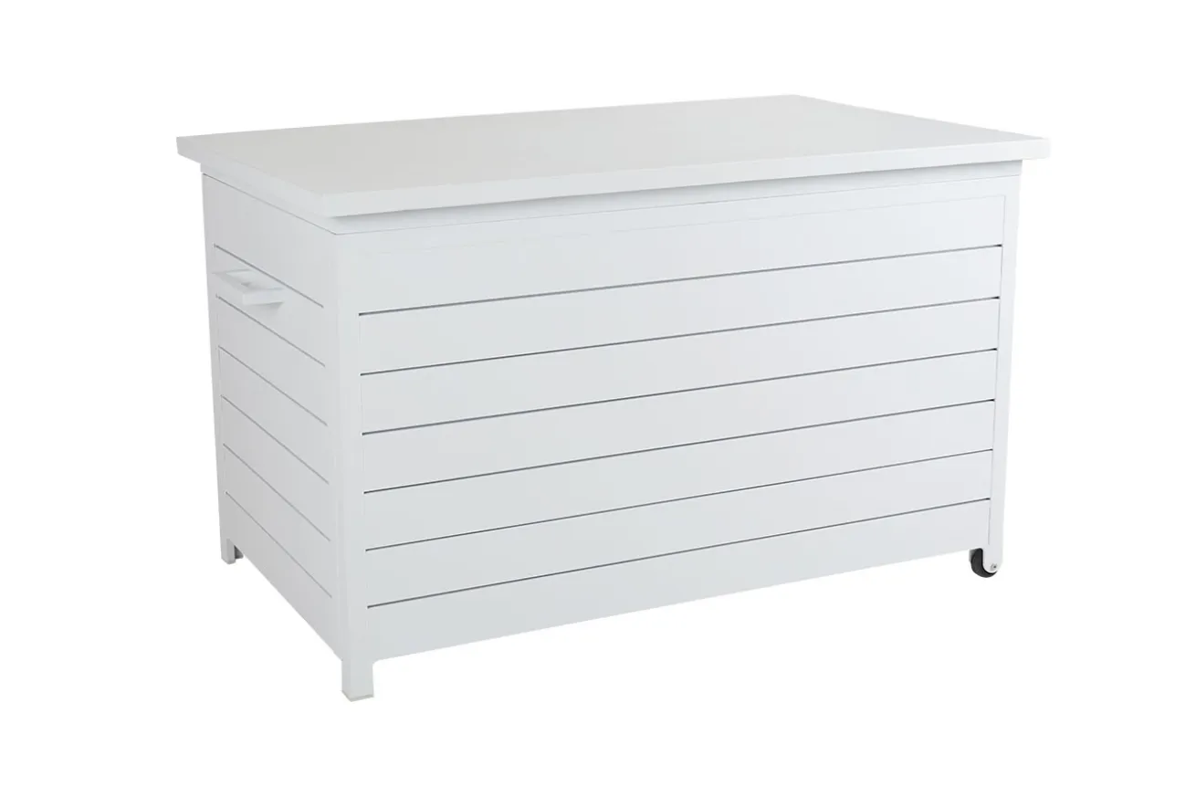 Outdoor Kissenbox Gäster weiß matt