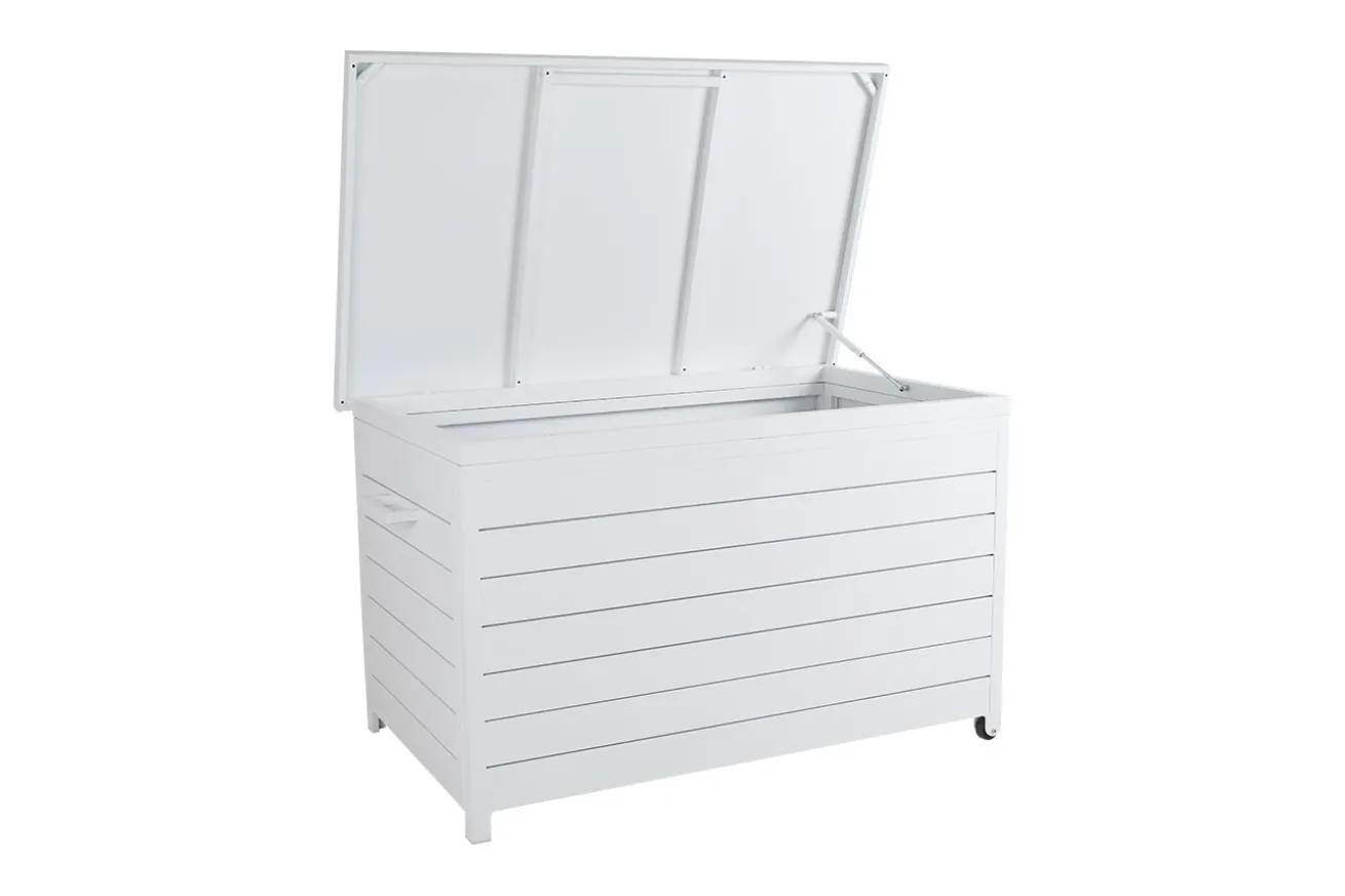 Outdoor Kissenbox Gäster weiß matt