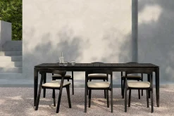 Outdoor Stuhl Bok Teak schwarz