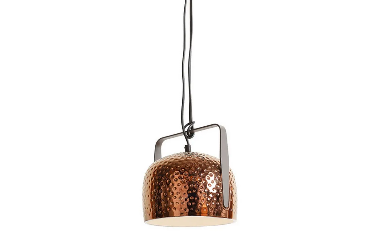 Pendelleuchte Bag rauh bronze klein