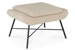 Polsterhocker Barrow Stoff weiß B 60 cm