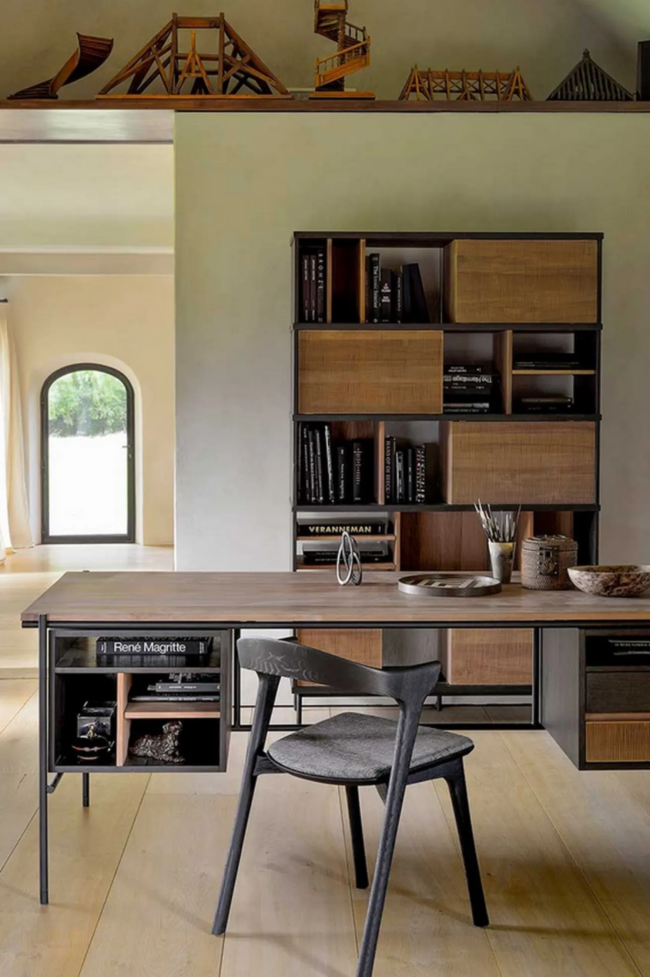 Regal Oscar Teak massiv H 195 cm