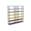 Regal schwarz-gelb H 224 cm