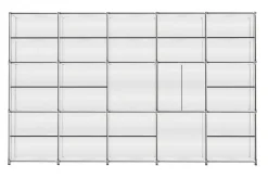 Regalwand System 180 weiß B 363 cm