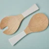 Salatbesteck Holz weiß kurz
