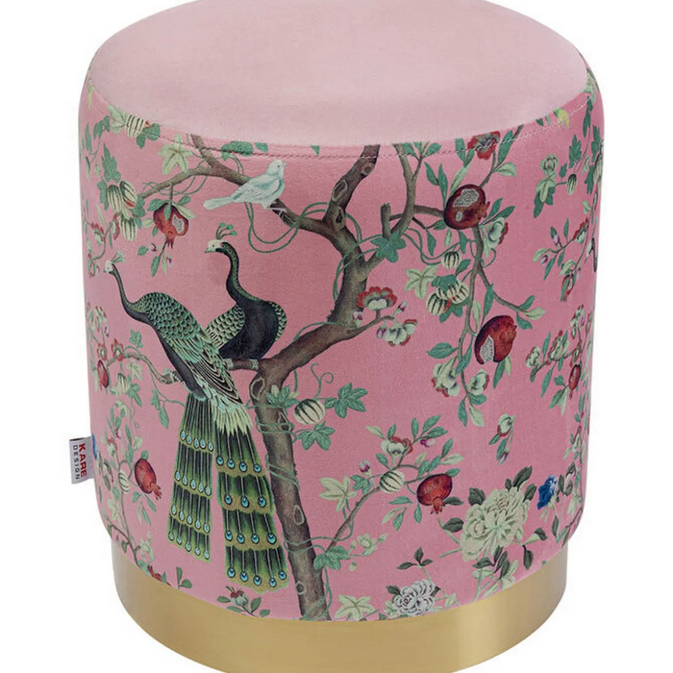 Samthocker Cherry Peacock 32 cm