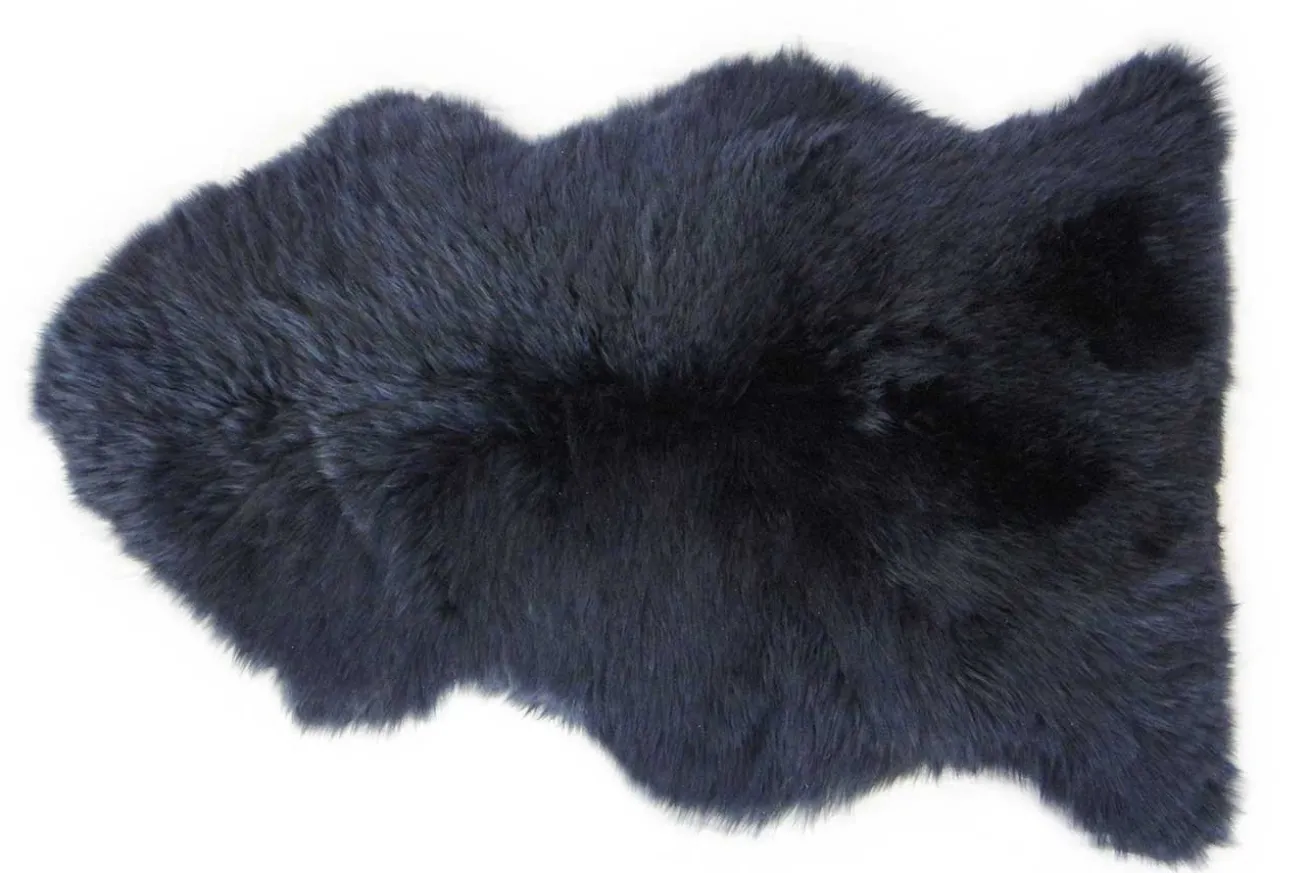 Schaffell Premium dunkelblau 95 cm