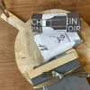 Schneidebrett massiv Holz D 40 cm
