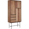Schrank Metropole Teak Metall 210x100 cm