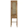 Schrank Nele Teak Holz Rattan H 180 cm