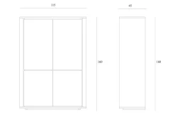 Schrank Shadow Eiche massiv H 160 cm