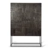 Schrank Tabwa Teak massiv H 180 cm