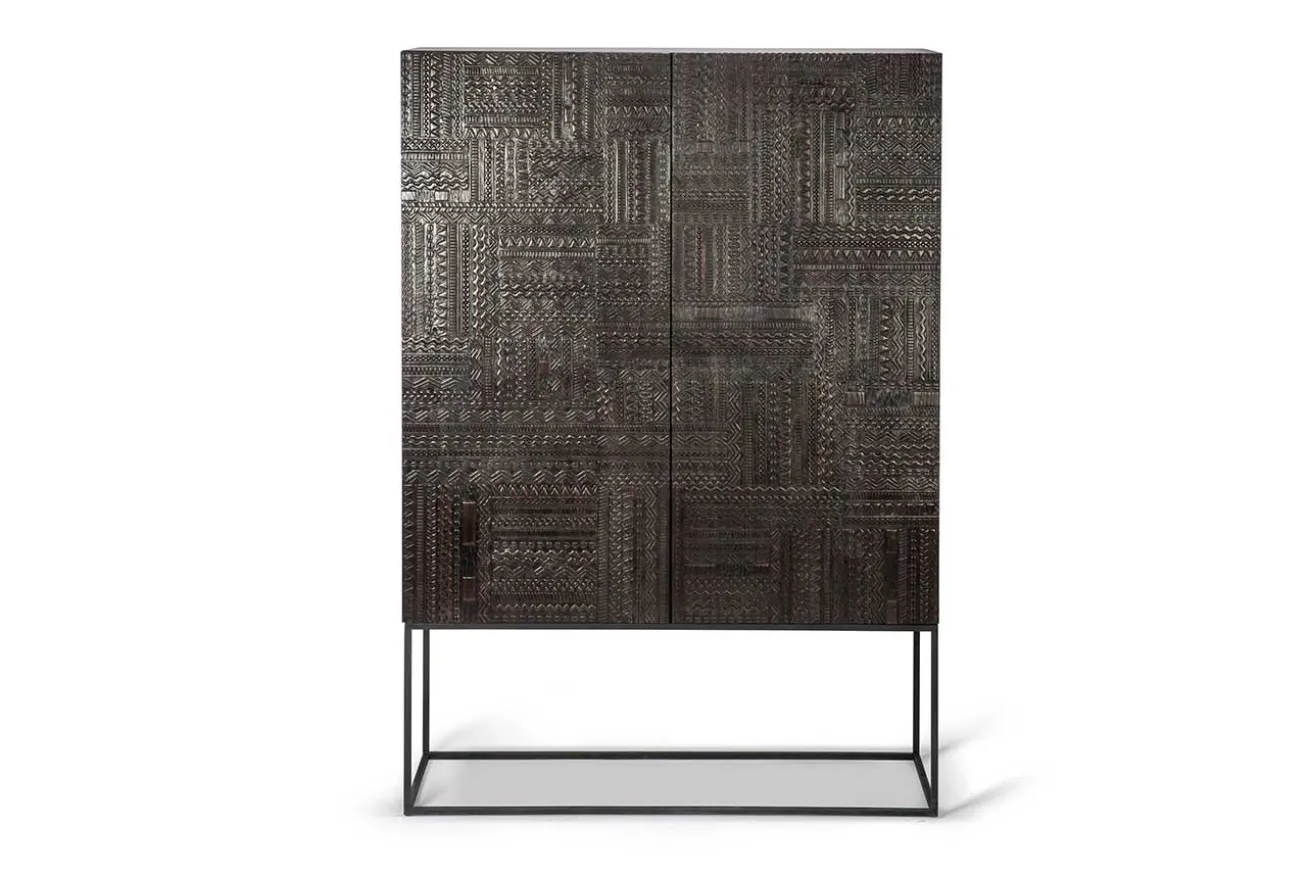 Schrank Tabwa Teak massiv H 180 cm