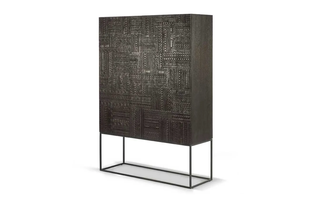 Schrank Tabwa Teak massiv H 180 cm