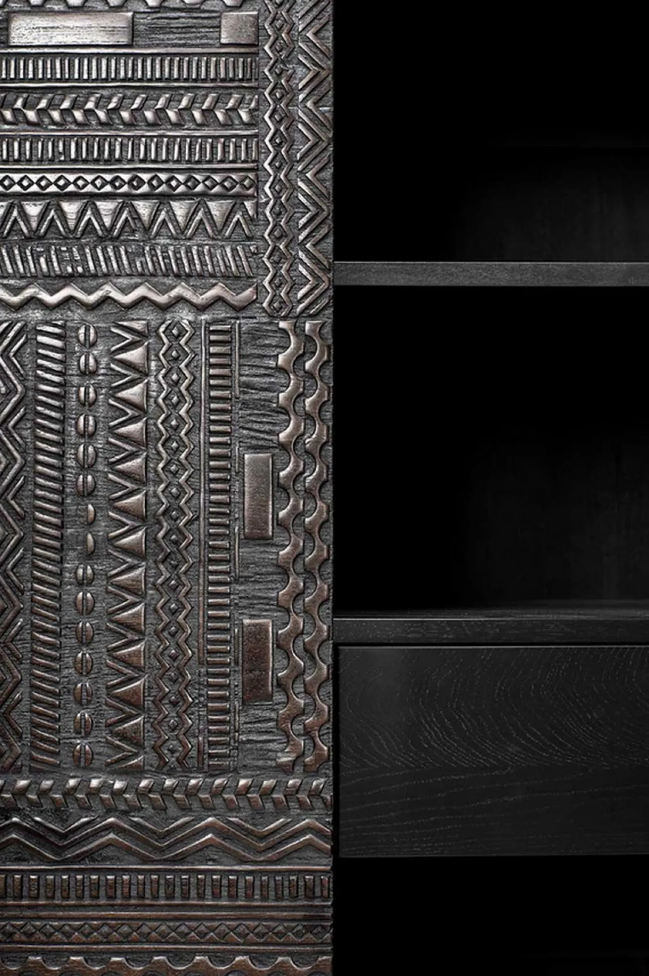 Schrank Tabwa Teak massiv H 180 cm