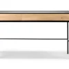 Schreibtisch Blackbird Eiche massiv B 127 cm