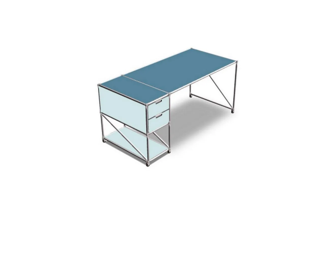 Schreibtisch blau B 174 cm