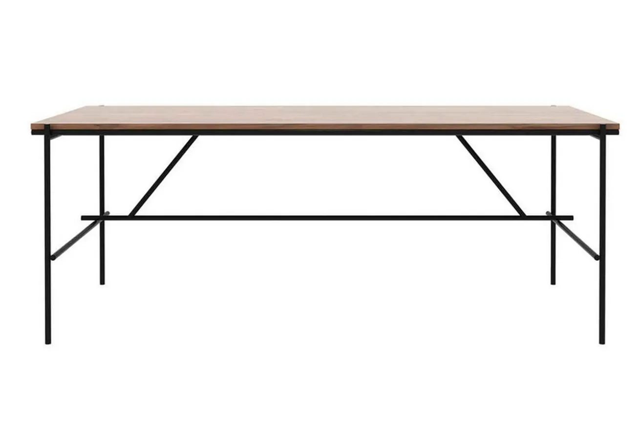 Schreibtisch Oscar Teak Metall B 160 cm