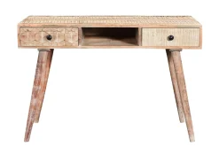 Schreibtisch 70ties Bastler Mangoholz weiss