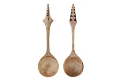 Servierlöffel Set Hand Craved Mango natur