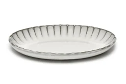Servierschale Inku oval weiss gross