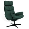 Sessel Arva Lounge Cord grün drehbar