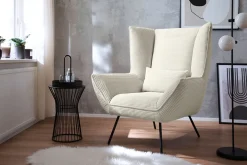 Sessel Evelin Cord Creme