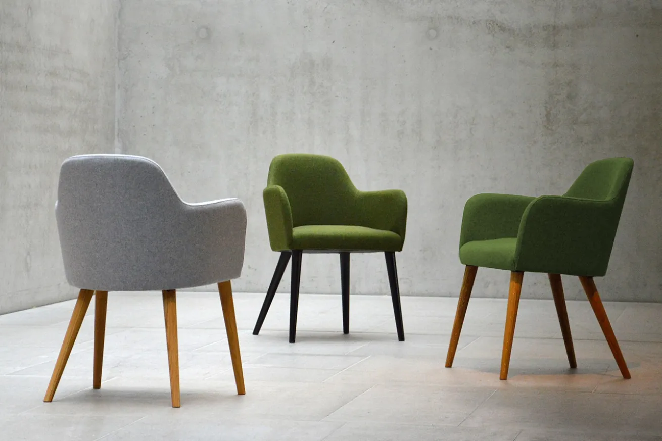 Sessel Flaminia Stoff grün