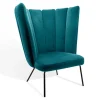 Sessel Gaia Calice Samt petrol