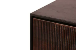 Sideboard Grooves Teak massiv B 202 cm